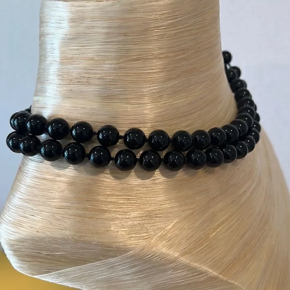 Black Onxy Bead Necklace
